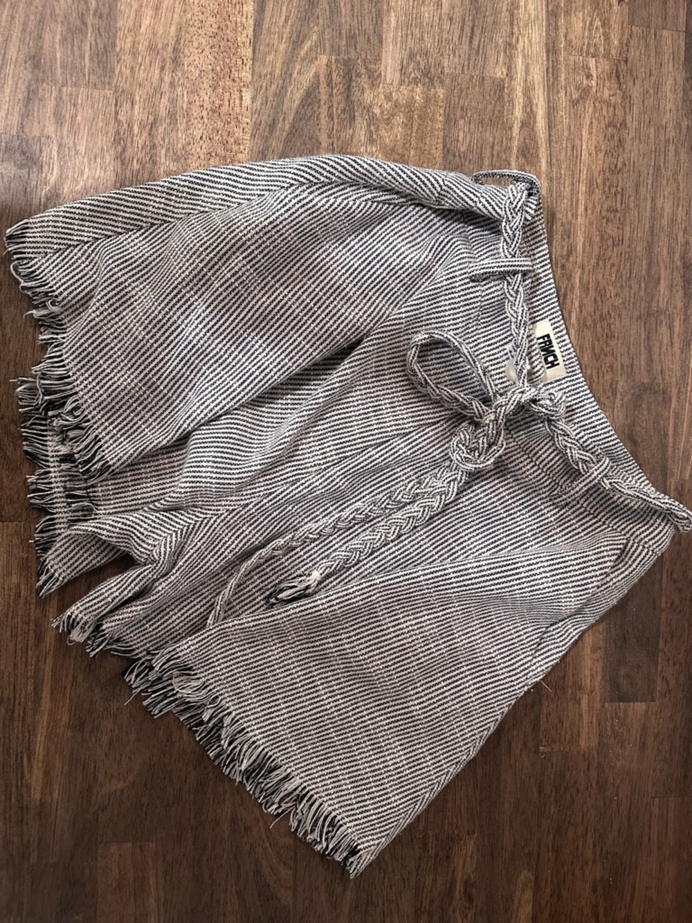 Braided Tie-Waist Knit 100% cotton Shorts